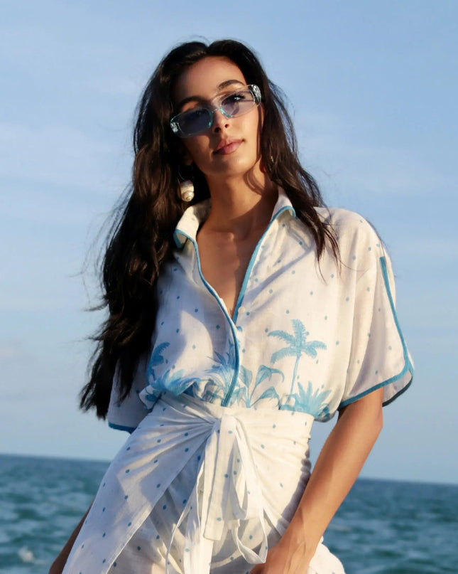 Cabana Shirt - Palma Cotton Dash-4u